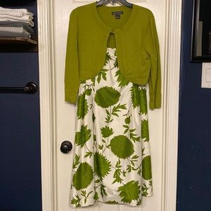 Summer two-piece dress and shirt cardigan